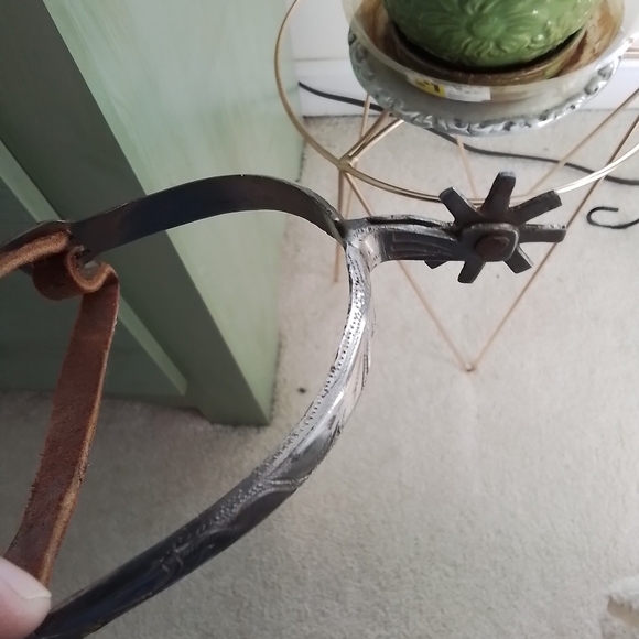 Vintage Silver and Brown Men's Spurs, 2 Pair - Picture 10 of 13